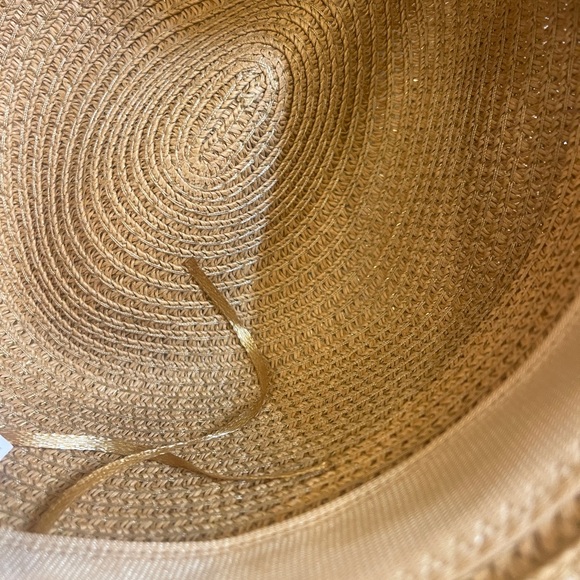 Hat straw southwestern Tan braided hatband NWT Sun hat beach - Picture 5 of 7